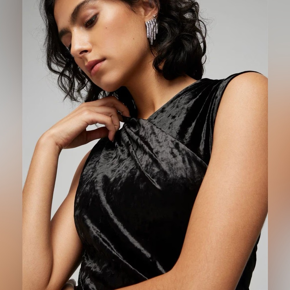 WHBM CRUSHED VELVET SHELL - Picture 2 of 4